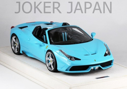 MR Collection 1/18 Ferrari 458 Speciale A Baby Blue With Case FE12 JDM - Picture 2 of 5