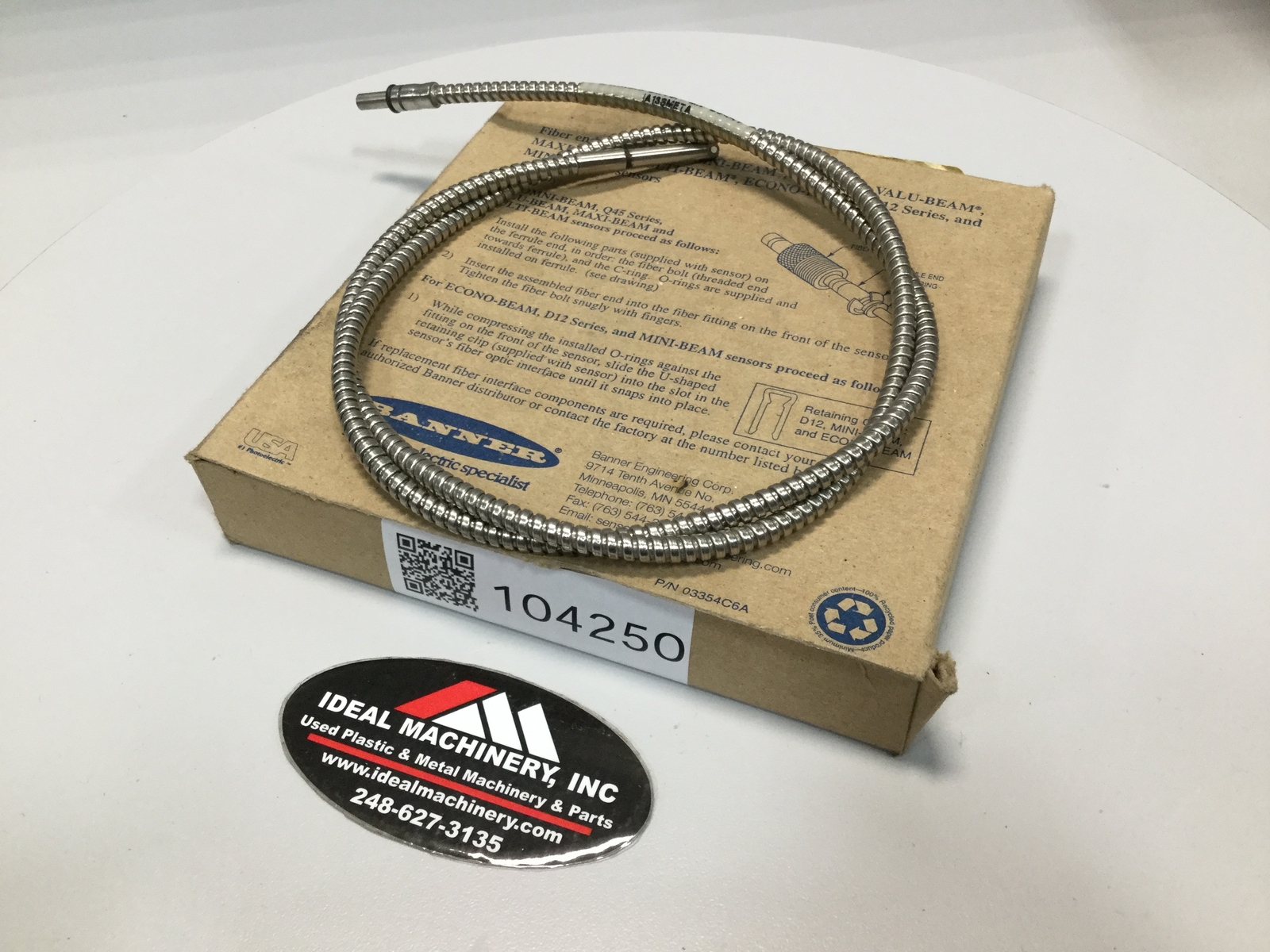 Banner 03354c6a Fiber Optic Cable Sensor T30104 For Sale Online Ebay