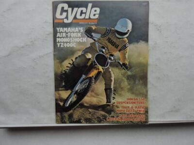 INVENTORY マガジン March 1976 Cycle Magazine Yamaha Monoshock YZ400C Honda 550 Moto