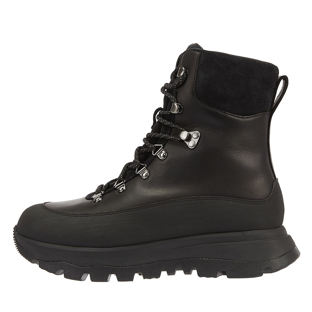 FitFlop NeoDHyker Leather Women's Black Boots eBay