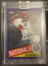 2020 Topps Clearly Authentic Victor Robles Purple  Auto SSP #’ed 1/10 Nationals