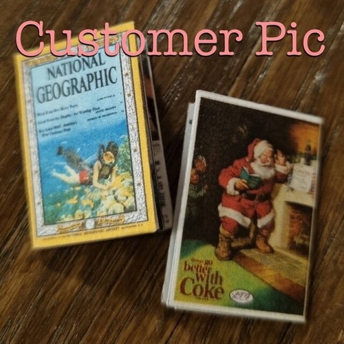 NATIONAL GEOGRAPHIC MAGAZINE 2 Pc Dollhouse Miniature 1:12 Scale **2 FOR 1** - Picture 7 of 11