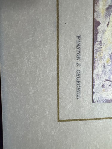 Vintage Hallmark Card Winston Churchill dipinto inverno sole Chartwell 50-32 - Foto 3 di 7