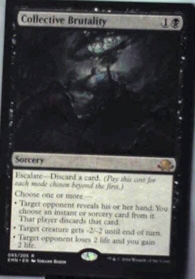 escalate cards mtg Collective Brutality - Eldritch Moon: #85, Magic: The Gathering Nm R151