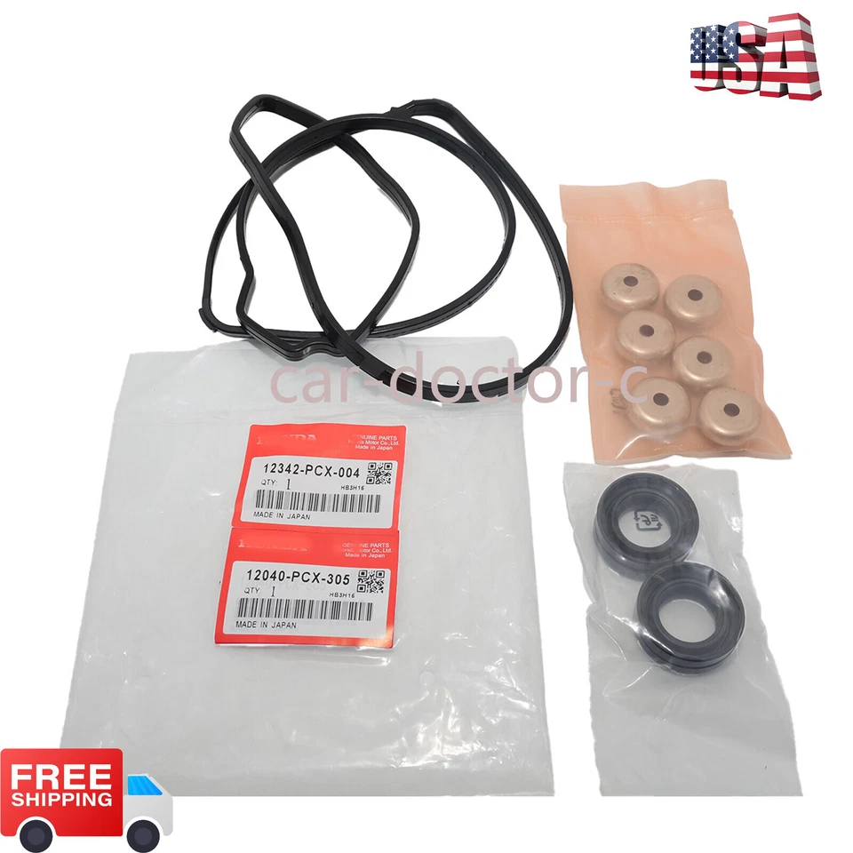 OEM For 00-09 Honda S2000 Valve Cover Gasket Kit WITH Spark Plug Tube Seals New - Image 2 of 4