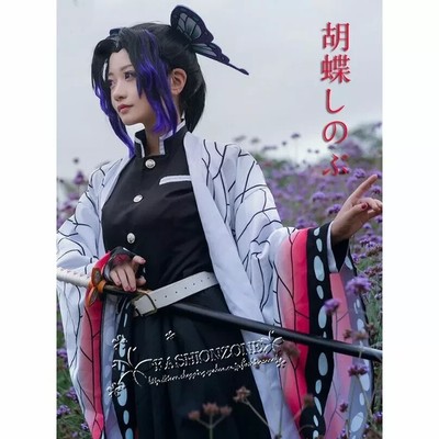 Maglietta Cosplay Shinobu Kocho Anime - Manica Corta 3D, Viola, Taglia 150 (Petto 76cm) - Foto 6