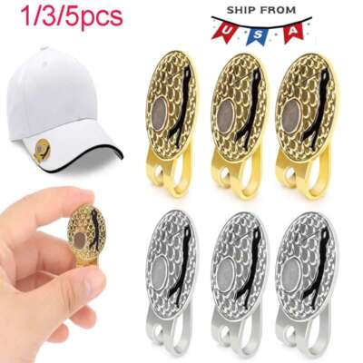 1/3/5pcs Golf Magnetic Hat Clip Ball Marker Hat Clip For Ball Marker Golf Gifts