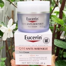 1 x 48g Eucerin Q10 Anti-Wrinkle Face Cream Firm And Moisturizes Softer Smoother