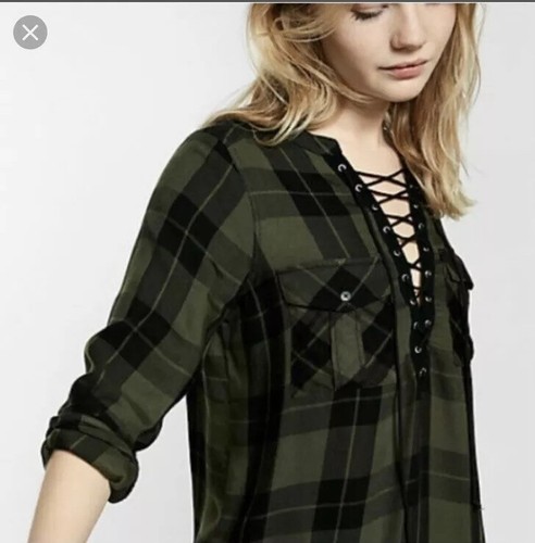 Shirt XS Extra Small Flannel Olive | eBay