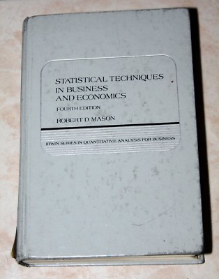 Statistical techniques in business and economics 1978