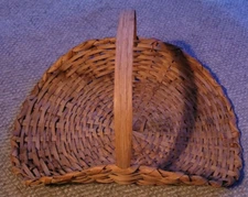 Wood Gathering Basket Woven Flowers Muffins Tabletop Floor Decorative Collect