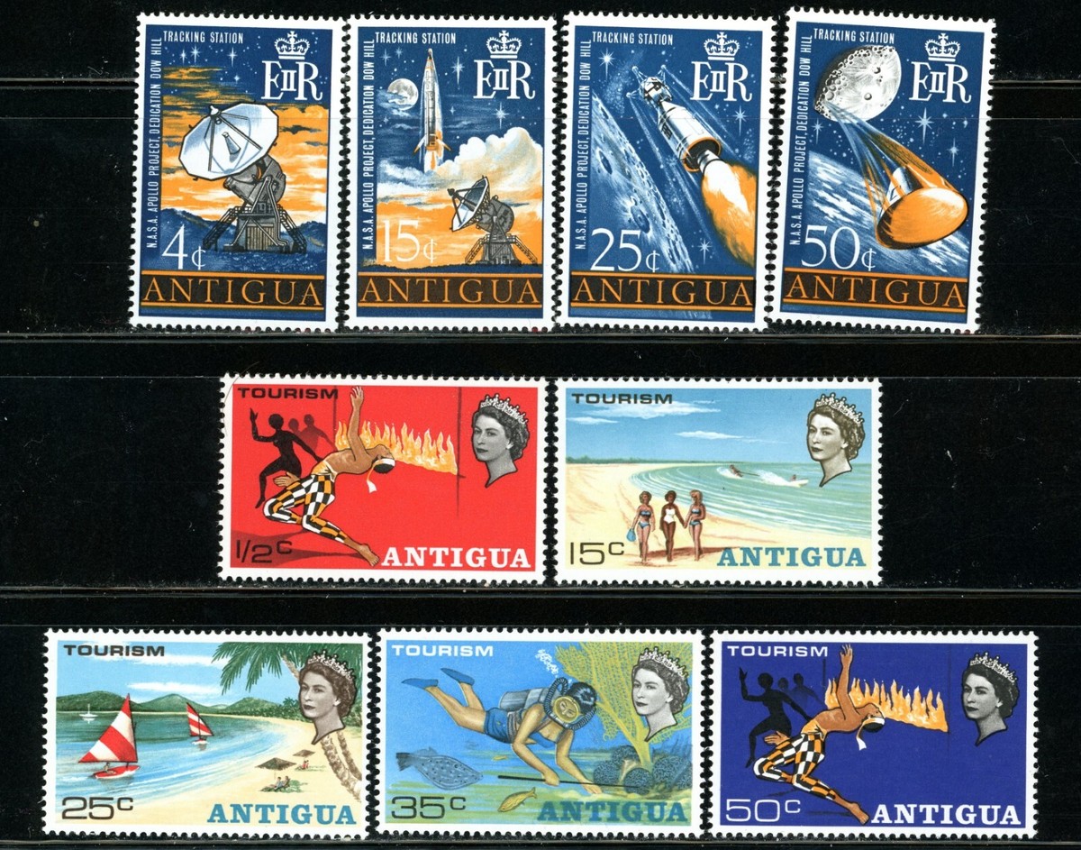 Stamps Antiqua, Scott # 199-202 and 203-207 Mint NH | eBay