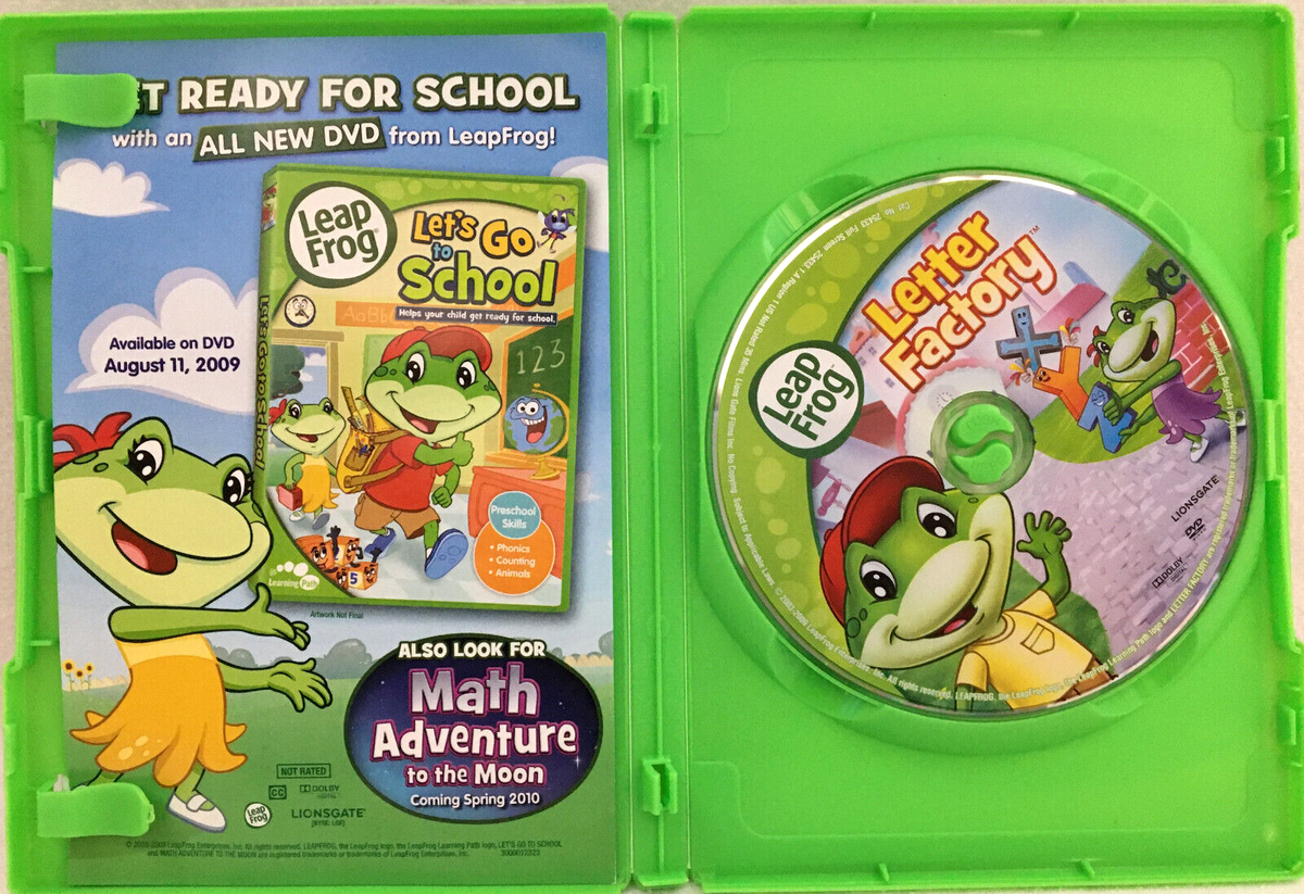 Leap Frog Learning Patch DVDs Letter Factory Letter Machine Rescue