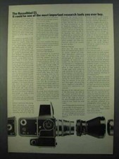 1968 Hasselblad EL Camera Ad - Important Research Tools