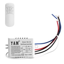 1 Channel Wireless Light Switch and Receiver Kit Remote Control Lighting Fixture