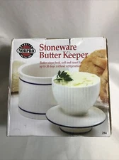 French Stoneware Butter Keeper Buttercup Bell Crock Cup Dishes Storage Soft Norp