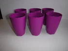 New Tupperware Set of 6 Open House Large 18 oz. Purple Tumblers #4793 Ice Tea