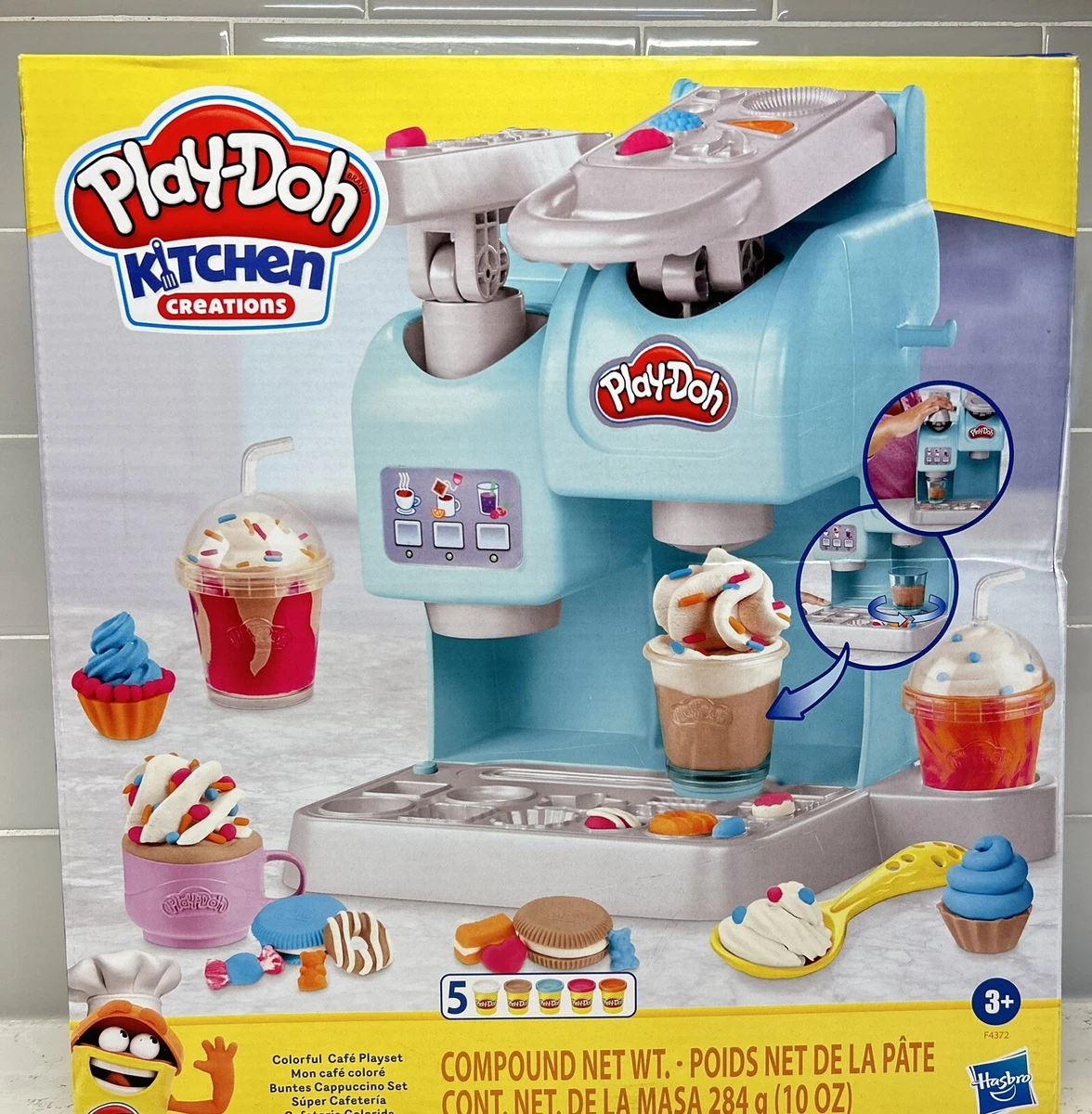 Hasbro Play-Doh Kitchen Creations Cafe Play Food Coffee Soft Serve