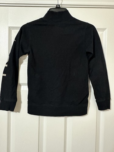 Wes And Willy Boy’s Black Rock N Roll Zip Front Jacket Size 6 - Picture 3 of 12