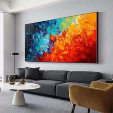 Hand Painted Abstract Oil Painting On Canvas For Living Room Home Decor X414