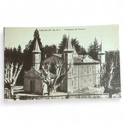 Vintage French Chateau St Pierre Calas Architectural Postcard Historical Landsca