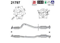 Katalysator FÜR Opel Astra J (P10), Opel Astra J Caravan (P10) - AS 21797