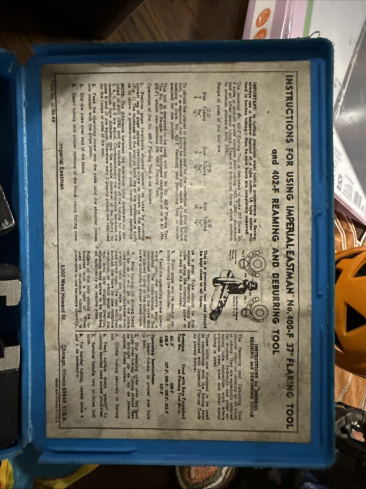 Imperial Eastman 400-F Flaring Tool with 402-F Reamer Made in USA User Item - Image 2 of 2