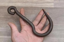 Vintage Hook Hand forged Heavy Iron Hanger Meat Hanging Hook Farm Tools