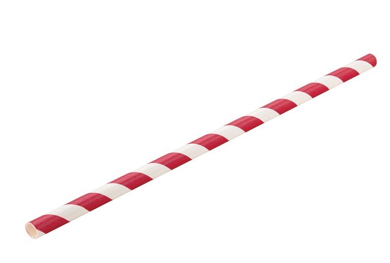 5.5"" RED/WHITE SIP PAPER STRAWS (5x250)