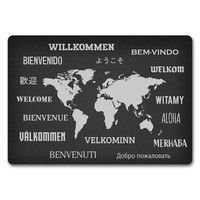 Internationale Willkommen FußMatte Randlos Mit Motiv FußMatte Fussmatte
