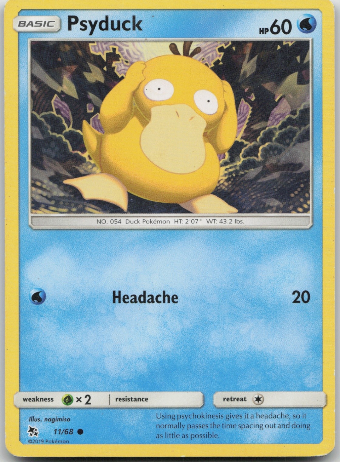 Psyduck 11/68 Common Hidden Fates LP Normal