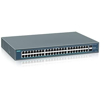 Yuanley 48 Port Gigabit Poe+ Switch 800W 2 Sfp 56Gbps Rackmount Metal