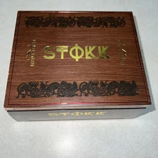 STOKK Wooden Empty Cigar Box with Norse Design