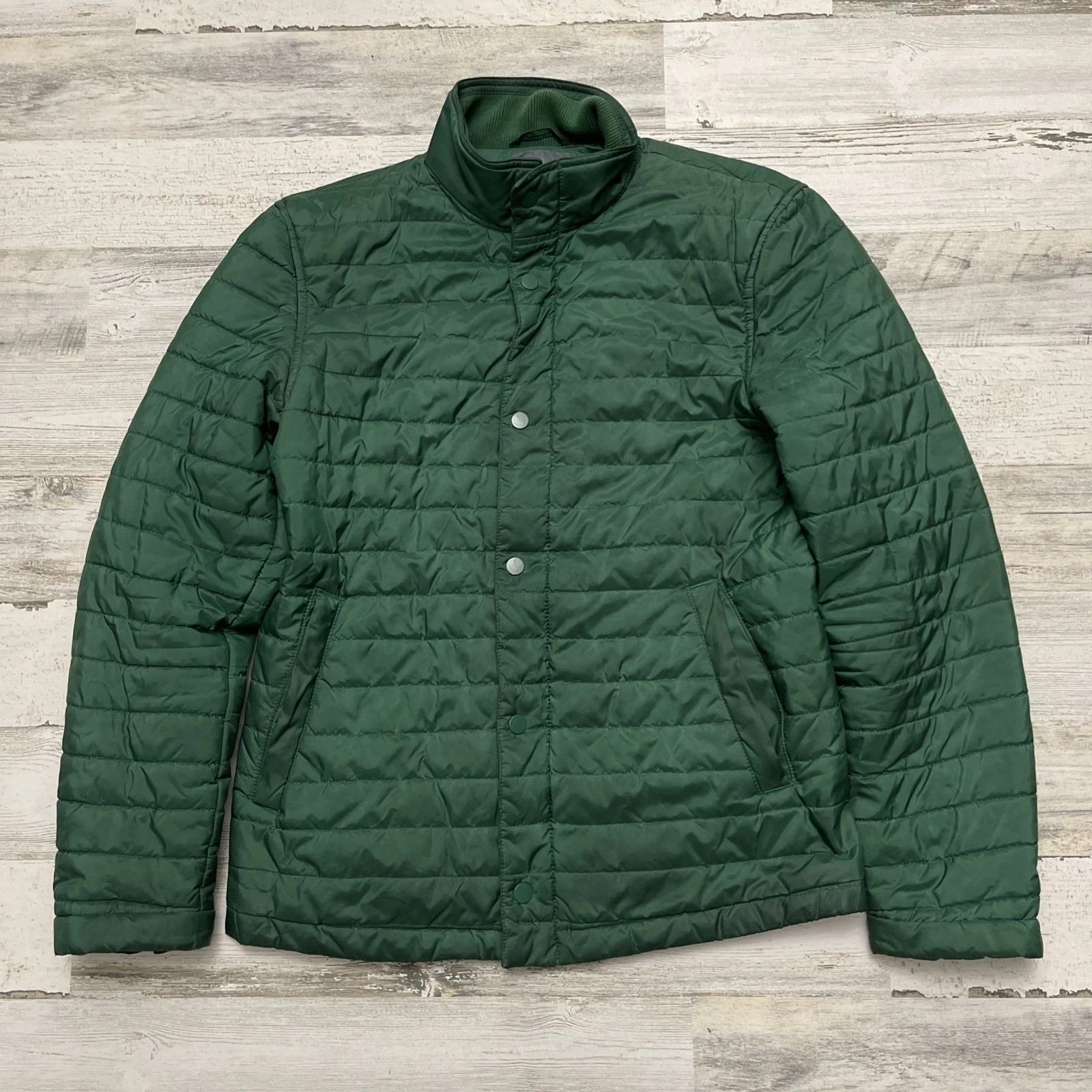 Bonobos Kelly Green Quilted Puffer Jacket Size Small Essential Retro Golf