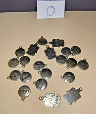 O 20 Charms love, peace, hope, happiness Tibetan Silver Tone Metal
