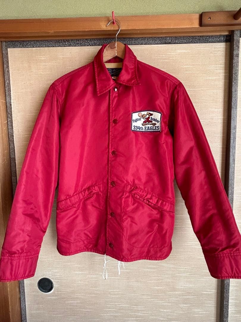 Buzz Rickson's 334th EAGLES Nylon Jacket Red 38(M) - image 1