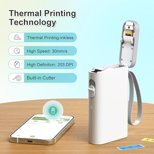 Bluetooth Label Maker P21 with Tape - Wireless White Label Printer