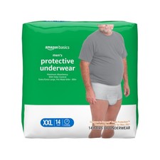 Amazon Basics Maximum Absorbency Incontinence Underwear for 2X-Large, White