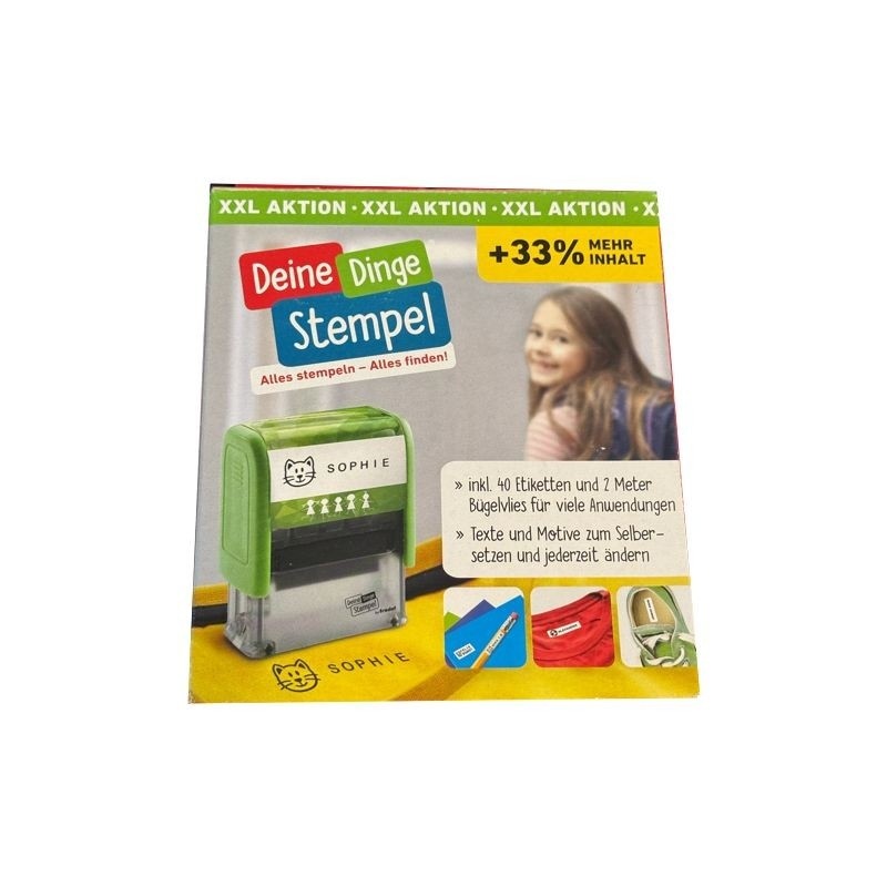 trodat DEINE Dinge Stempel Schule XLL Aktions Set inkl. 1 Kissen schwarz NEU OVP