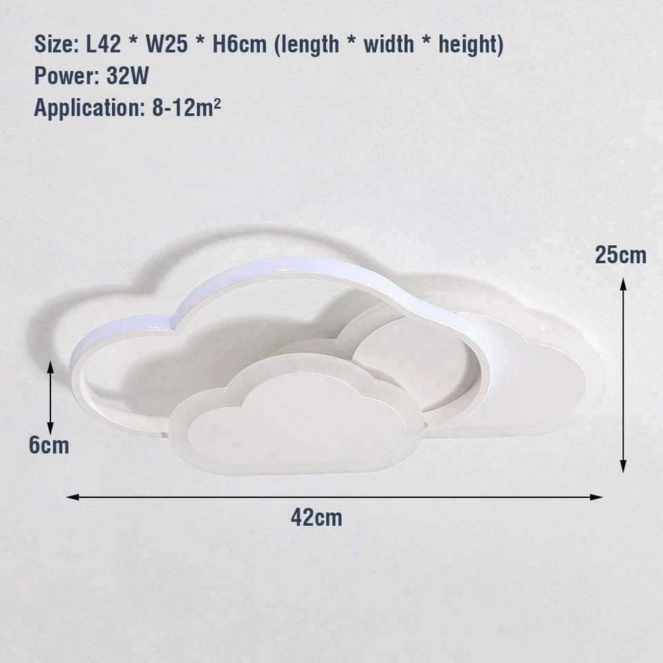 LED Deckenleuchte Kreative Wolken Deckenlampe Warmweiß Kinderzimmer Babyzimmer - Bild 2 von 4