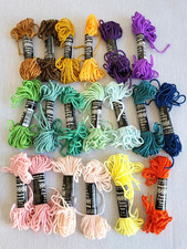 Lot of 19 Needloft Plastic Canvas Yarn 10 Yds 2 Ply 100 Nylon New Multi Colors