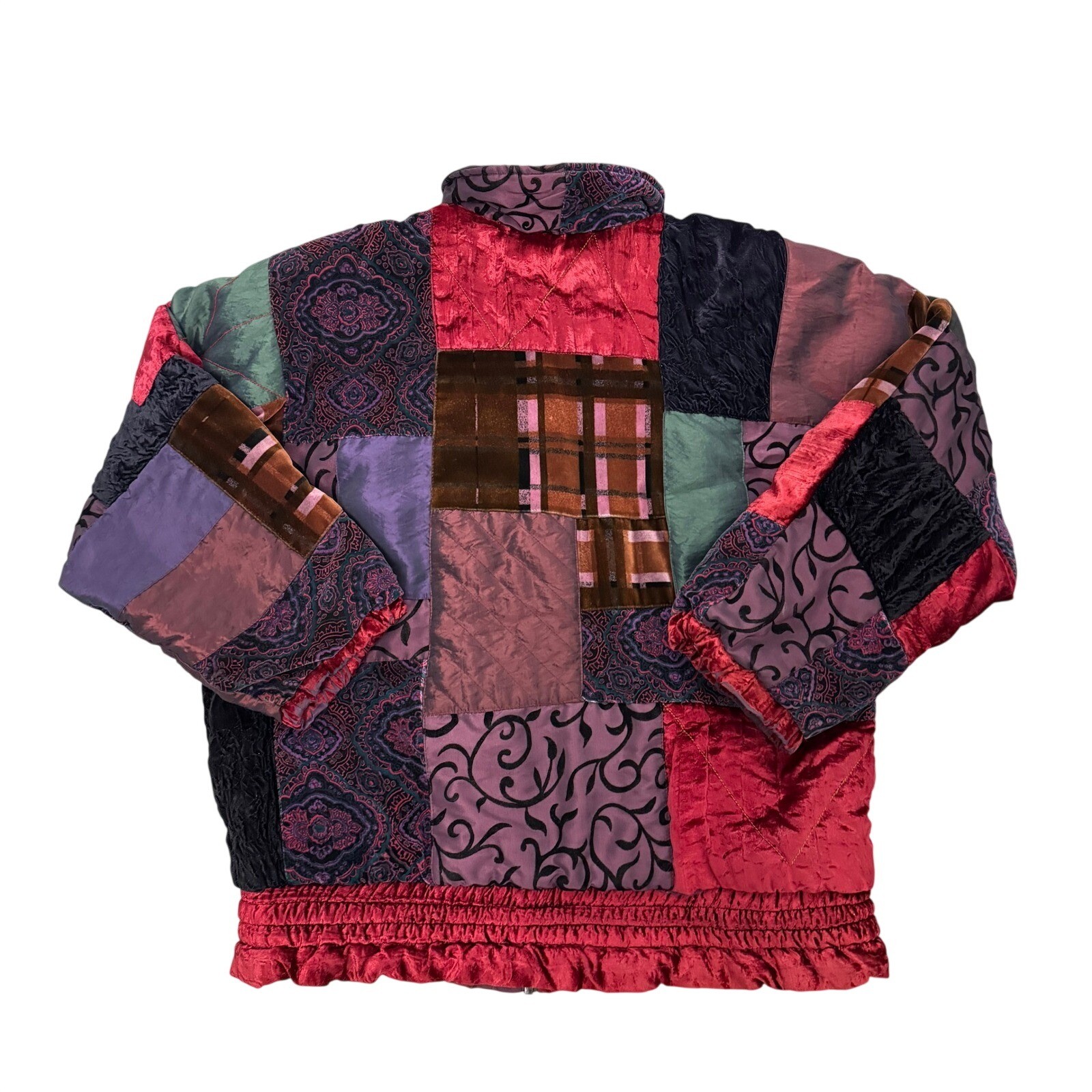 Vintage Unique Patchwork Quilted Jacket Womens Co… - image 2