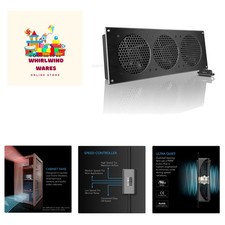 AIRPLATE S9, Quiet Cooling Fan System 18" with Speed Control, for Home Theate...