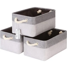 3-Pack Small Storage Basket Set, Storage Cube Organizer, Storage Bins, 12 x 8...