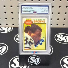 OZZIE NEWSOME Signed 1979 Topps #308 Rookie Card PSA Cert RC AUTO HOF Browns. rookie card picture