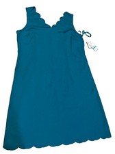 Nine West Women’s Size 16 Teal Scallop Sheath Dress NWT