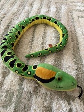Wild Republic Jumbo Green Snake Plush Stuffed Animal Toy Large Soft Reptile