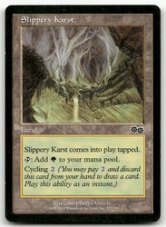 Slippery Karst - Urza's Saga #327/350 Common Land MTG