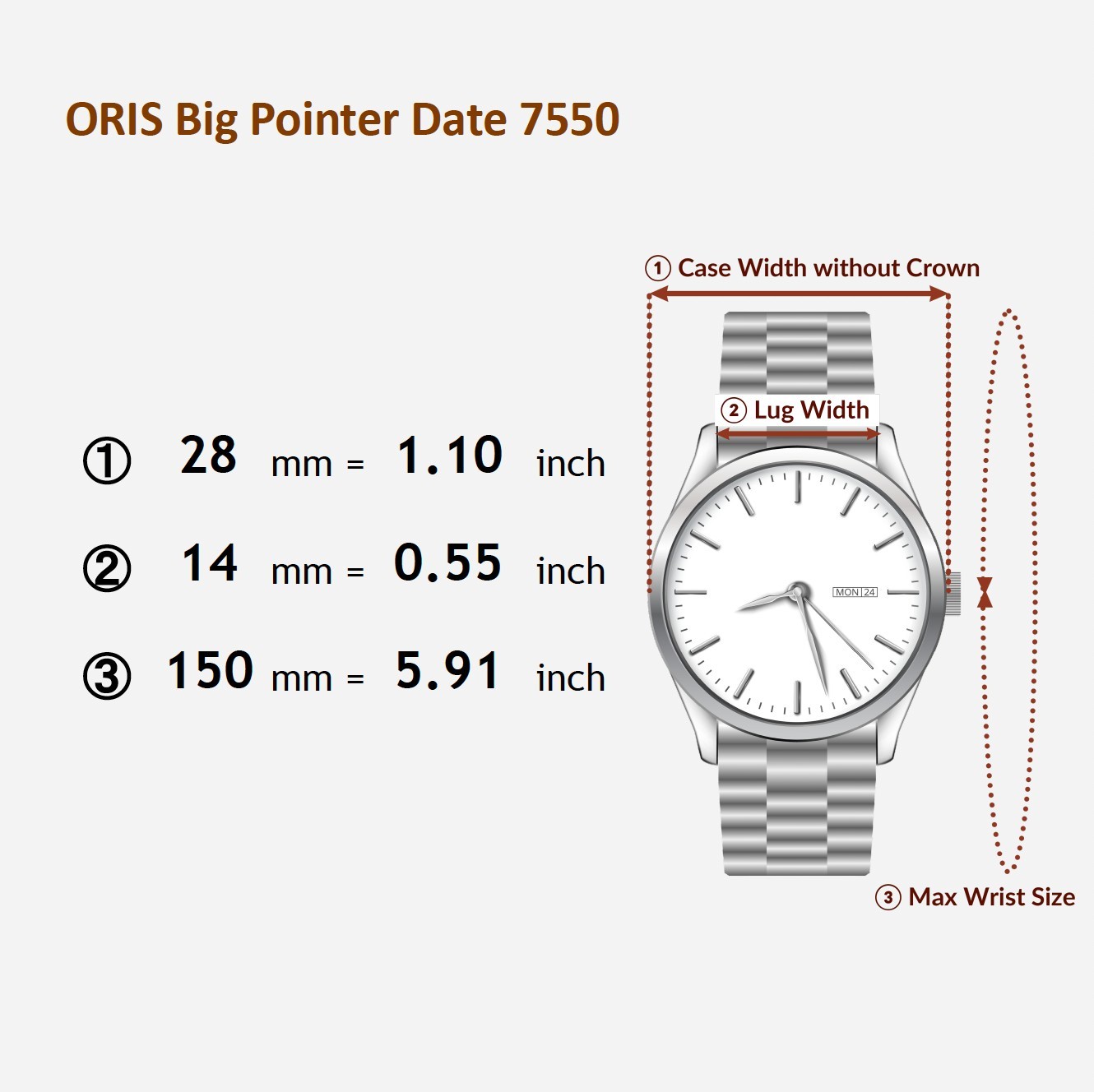 [NEAR MINT] ORIS Big Pointer Date 7550 17Jewels A… - image 2