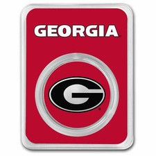 University of Georgia 1 oz Silver Colorized Round (in TEP)